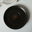 evil eye ceramic plate - black