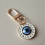 white evil eye keychain with crystals