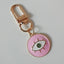 pink evil eye keychain